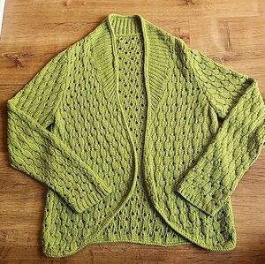 Holy Gaucamole Cardigan Open Front Lime Green Unbranded Womens Sz M/L no Tags